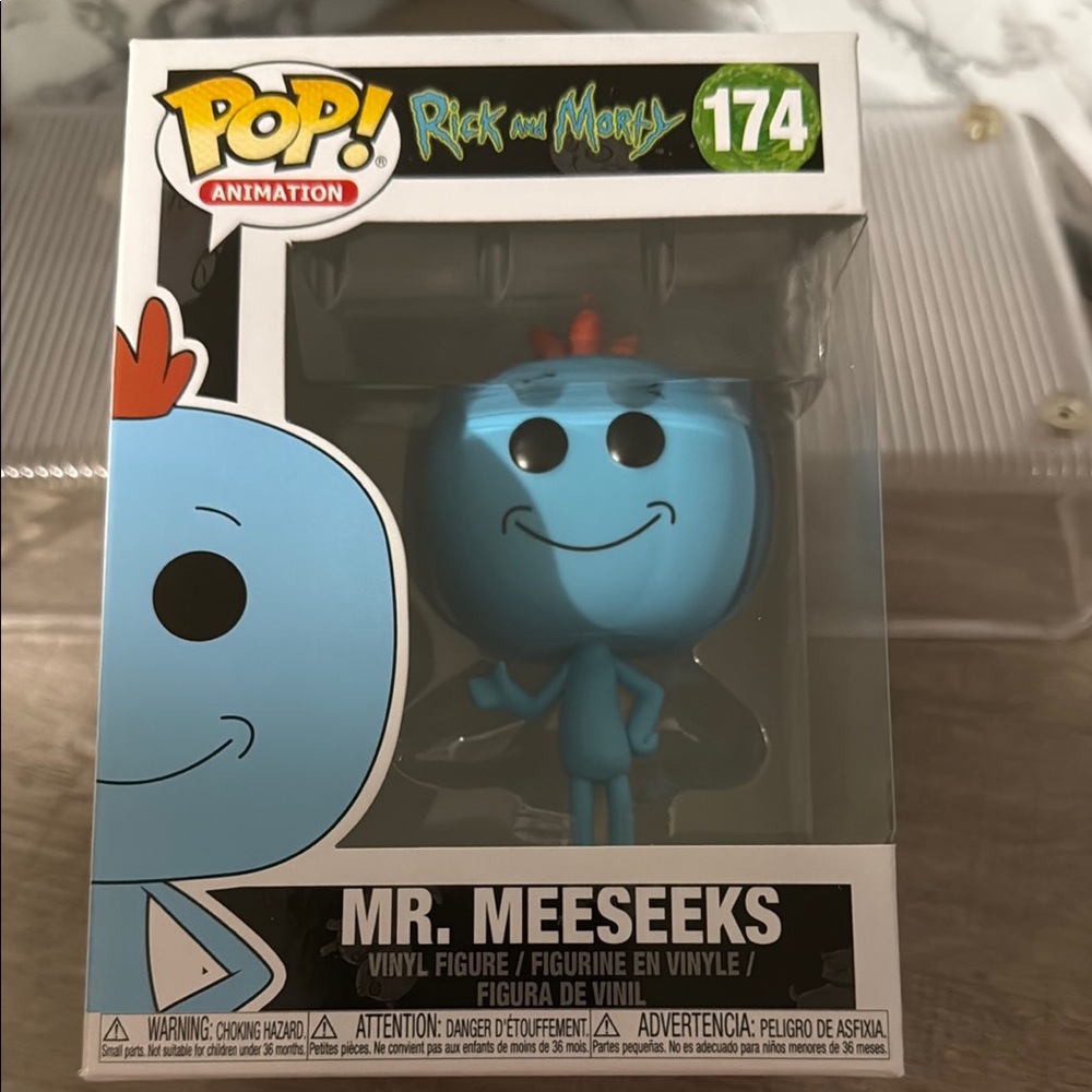 Funko Pop Blue Mr. Meeseeks Figure